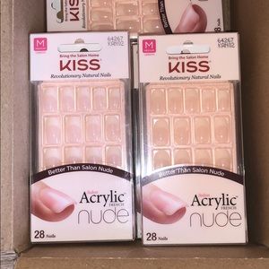 Only 1 left KISS Salon Acrylic French nude nails